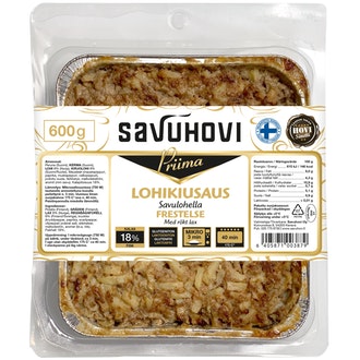 Savuhovi Priima lohikiusaus 600g kalorit ja ravintosisältö - 146 kcal
