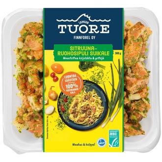 Saimaan Tuore ASC Sitruuna-ruohosipuli suikale 300g kalorit ja ravintosisältö - 220 kcal