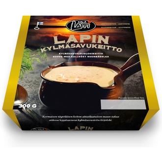 Kala-Lappi Lapin Kylmäsavukeitto, laktoositon ja gluteeniton kalakeitto kylmäsavustetusta kirjolohesta 300 g kalorit ja ravintosisältö
