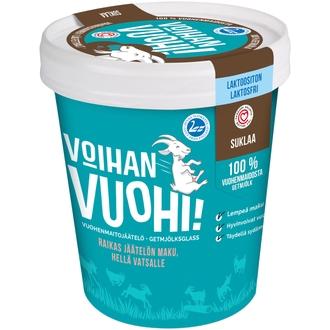Voihan Vuohi! Vuohenmaitojäätelö, Suklaa 500 ml, laktoositon, gluteeniton kalorit ja ravintosisältö - 140 kcal