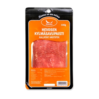 Rönkä hevosen kylmäsavupaisti 100g siivu kalorit ja ravintosisältö