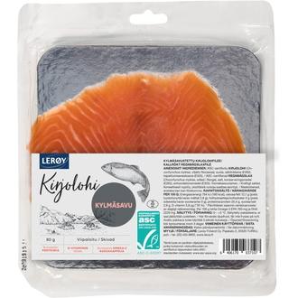 Lerøy kylmäsavustettu kirjolohifilee viipaloitu ASC 80g kalorit ja ravintosisältö - 190 kcal
