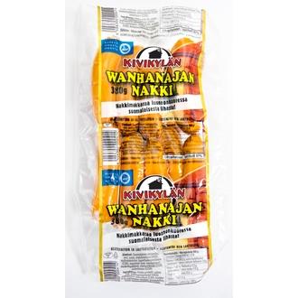 Kivikylän Wanhanajan nakki 380 g kalorit ja ravintosisältö