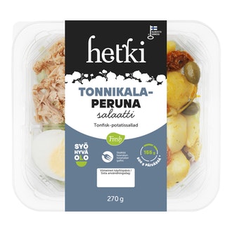 Fresh LounasHetki salaatti tonnikala-peruna 270g kalorit ja ravintosisältö - 137 kcal