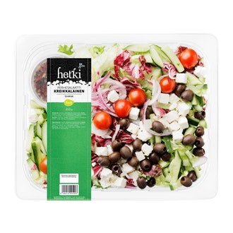 Fresh Hetki kreikkalainen perhesalaatti 850g kalorit ja ravintosisältö - 132 kcal