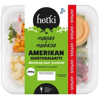 Fresh Hetki Ruokaisa Amerikan juustosalaatti 300g kalorit ja ravintosisältö - 209 kcal