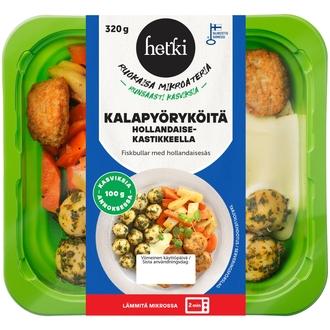 Fresh Hetki Ruokaisa Kalapyöryköitä hollandaisekastikkeella 320 g kalorit ja ravintosisältö