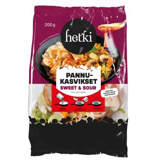 Fresh Hetki Sweet & Sour Pannukasvikset 200g kalorit ja ravintosisältö - 20 kcal