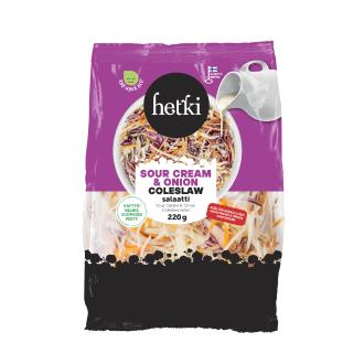 Fresh Hetki Coleslaw Sour Cream & Onion 220g kalorit ja ravintosisältö - 142 kcal