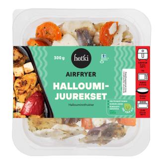 Hetki Airfryer halloumijuurekset 300g kalorit ja ravintosisältö - 118 kcal