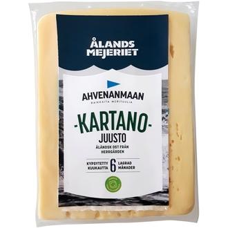 Ahvenanmaan 650g Kartanojuusto 6kk kypsytetty kalorit ja ravintosisältö