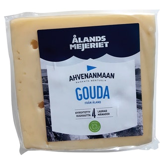 Ahvenanmaan Gouda 350g 4kk kypsytetty kalorit ja ravintosisältö