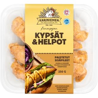 Kariniemen Kananpojan Kypsät ja Helpot Paistetut sisäfileet 250 g kalorit ja ravintosisältö