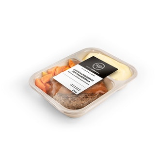 Mestari Forsman jauhemaksapihvit perunamuusilla 370g kalorit ja ravintosisältö - 122 kcal