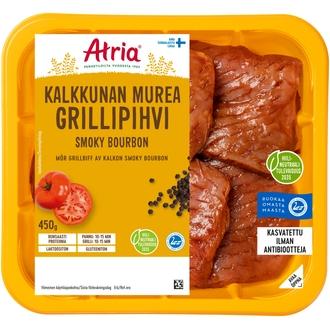 Atria Kalkkunan Murea Grillipihvi Smoky Bourbon 450g kalorit ja ravintosisältö - 131 kcal