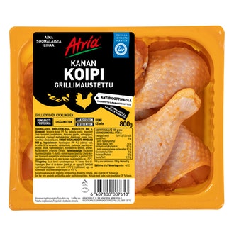 Atria kanan koipi grillimaustettu 800g kalorit ja ravintosisältö - 126 kcal