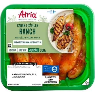 Atria Kanan Sisäfilee Ranch 300g kalorit ja ravintosisältö - 105 kcal