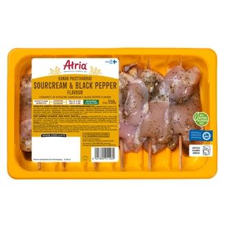 Atria Kanan Paistivarras Sourcream & Black Pepper Flavour 550g kalorit ja ravintosisältö - 123 kcal