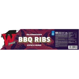 Atria Wilhelm Kypsä Ribs BBQ 580g kalorit ja ravintosisältö - 201 kcal