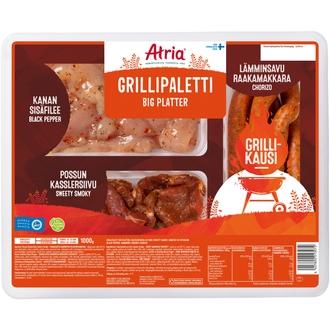 Atria GrilliPaletti Big Platter 1000g kalorit ja ravintosisältö - 196 kcal