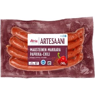 Atria Artesaani Mausteinen Paprika-Chili Makkara 240g kalorit ja ravintosisältö