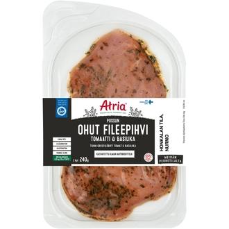Atria Possun Ohut Fileepihvi Tomaatti & Basilika 240g kalorit ja ravintosisältö - 137 kcal
