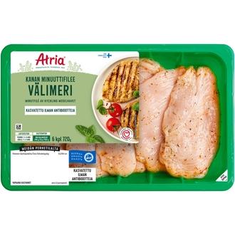 Atria Kanan Minuuttifilee Välimeri 720g kalorit ja ravintosisältö - 85 kcal