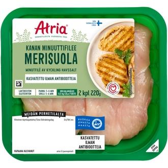 Atria Kanan Minuuttifilee Merisuola 220g kalorit ja ravintosisältö