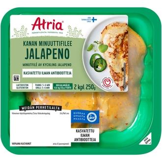 Atria Kanan Minuuttifilee Jalapeno 250g kalorit ja ravintosisältö - 103 kcal