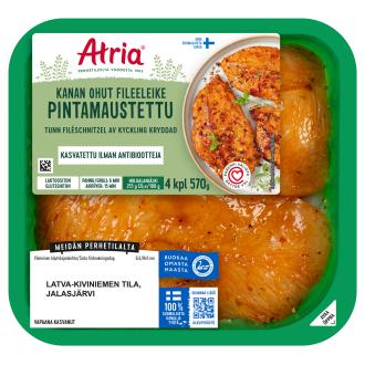 Atria kanan ohut fileeleike pintamaustettu 570 g kalorit ja ravintosisältö - 93 kcal