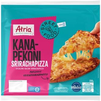 Atria Srirachapizza Kana-Pekoni 200g kalorit ja ravintosisältö - 290 kcal