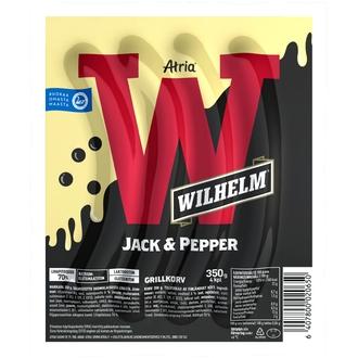 Atria Wilhelm Jack & Pepper Grillimakkara 350g kalorit ja ravintosisältö