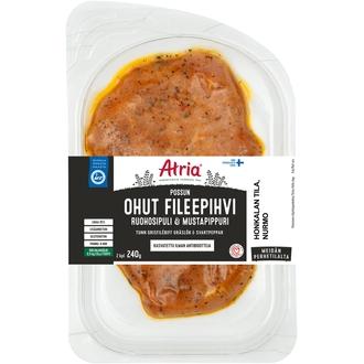 Atria Possun Ohut Fileepihvi Ruohosipuli & Mustapippuri 240g kalorit ja ravintosisältö - 138 kcal