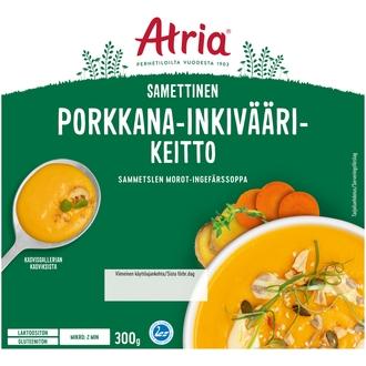Atria Samettinen Porkkana-Inkiväärikeitto 300g kalorit ja ravintosisältö - 45 kcal
