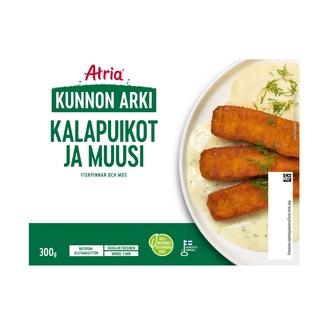 Atria Kunnon Arki Kalapuikot ja Muusi 300g kalorit ja ravintosisältö