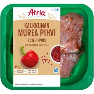 Atria Kalkkunan Murea Pihvi Rosépippuri 350g kalorit ja ravintosisältö - 128 kcal