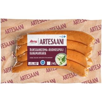 Atria Artesaani Ranskankerma-Ruohosipuli Kanamakkara 240g kalorit ja ravintosisältö