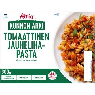 Atria Kunnon Arki Tomaattinen Jauhelihapasta 300g kalorit ja ravintosisältö
