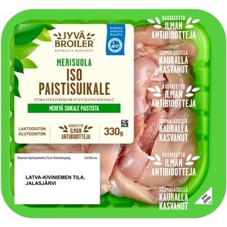 Jyväbroiler Broilerin Iso Paistisuikale Merisuola 330g kalorit ja ravintosisältö - 130 kcal