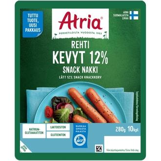Atria Rehti Kevyt 12% Snack Nakki 280g kalorit ja ravintosisältö - 172 kcal