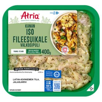 Atria kanan iso fileesuikale valkosipuli 400 g kalorit ja ravintosisältö - 123 kcal