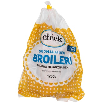 Atria broileri 1250g kalorit ja ravintosisältö - 188 kcal