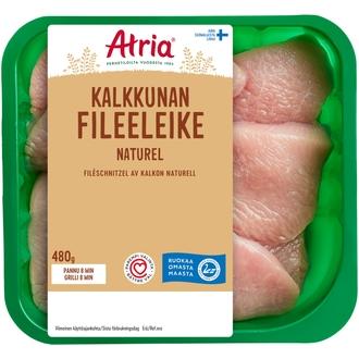Atria Kalkkunan Fileeleike Naturel 480g kalorit ja ravintosisältö - 110 kcal