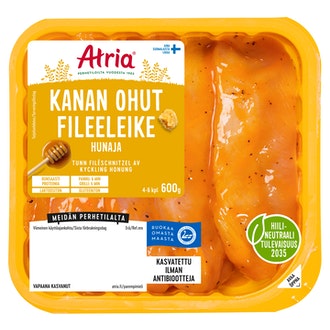 Atria Kanan Ohut Fileeleike Hunaja 600g kalorit ja ravintosisältö - 99 kcal