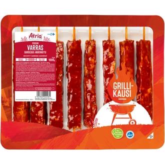 Atria Possun Varras Barbeque-marinoitu 1kg kalorit ja ravintosisältö - 147 kcal