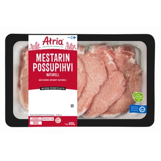 Atria Mestarin Possupihvi Naturell 600g kalorit ja ravintosisältö - 138 kcal