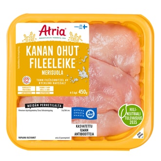 Atria Kanan Ohut Fileeleike Merisuola 450g kalorit ja ravintosisältö - 98 kcal
