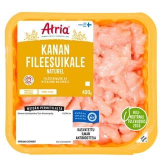 Atria Perhetilan 400g Naturel Kanan Fileesuikale kalorit ja ravintosisältö - 99 kcal
