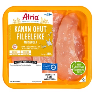 Atria Kanan Ohut Fileeleike Merisuola 340g kalorit ja ravintosisältö