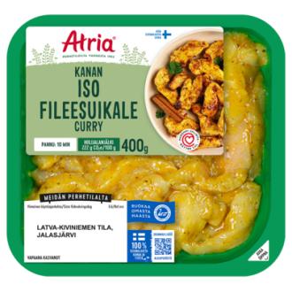 Atria kanan iso fileesuikale curry 400 g kalorit ja ravintosisältö - 106 kcal